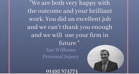 Excellent feedback for Ian Williams