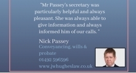 Great feedback for Nick Passey's secretaries